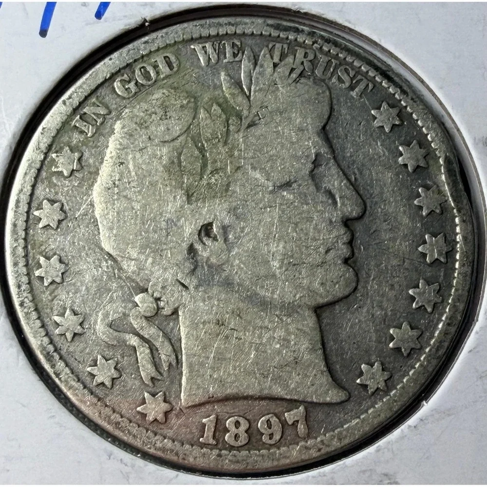 1897 and 1900 US Barber Half Dollar 90% Silver Coins 2 Piece Set S121